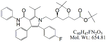 Atorvastatin Acetonide T-Butyl Ester (4S, 6R)-Isomer